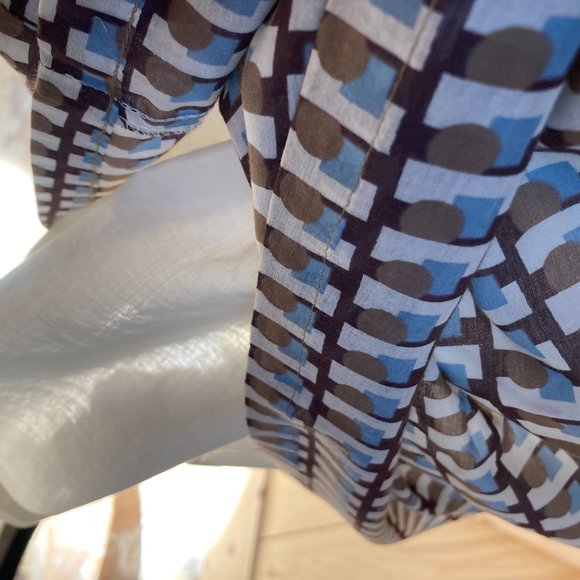 Wow & Flutter Art Deco Print A-line mini jumper w/pockets Large - Picture 14 of 14